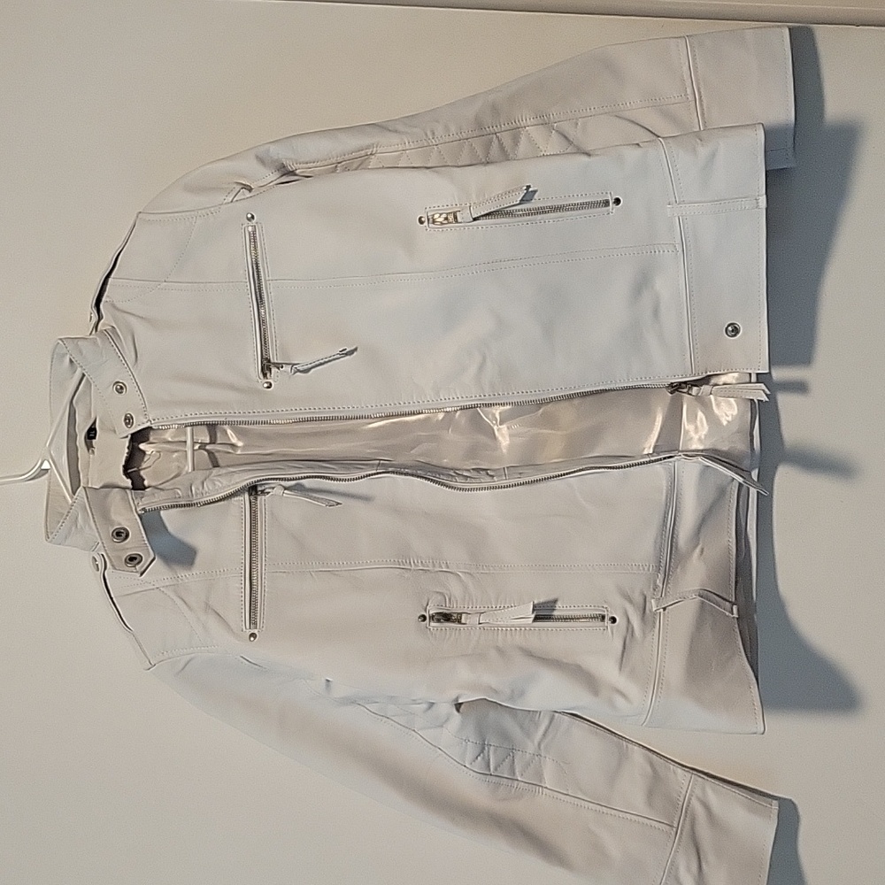 Women's White Leather jacket